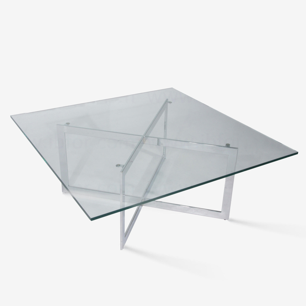 LC SQUARE GLASS COFFEE TABLE
