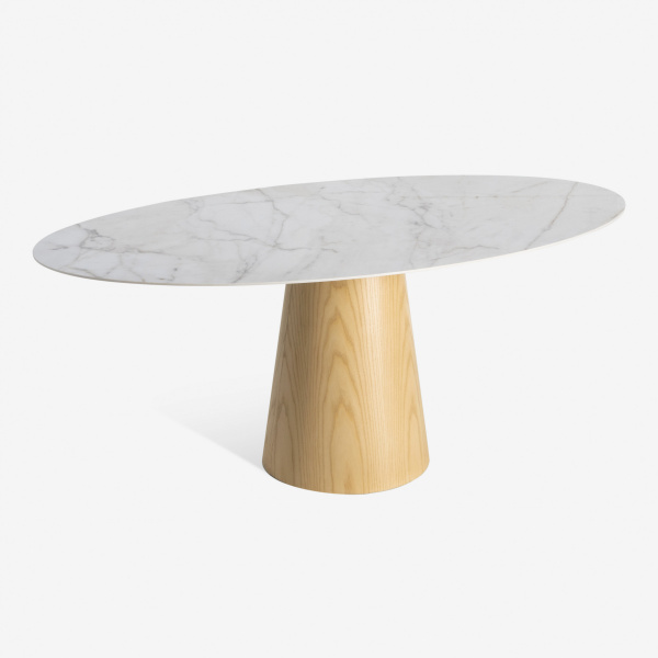 BEATRICE TABLE WITH VENEERED BASE