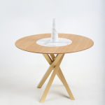 NIDO TABLE IN WOOD AND CERAMIC