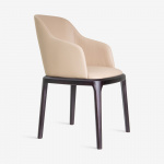 GEMMA CHAIR WITH ARMRESTS-WOODEN LEGS