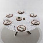 INTRECCIO ROUND MARBLE TABLE