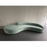 SERPENTINE SOFA WITH WOODEN BASE