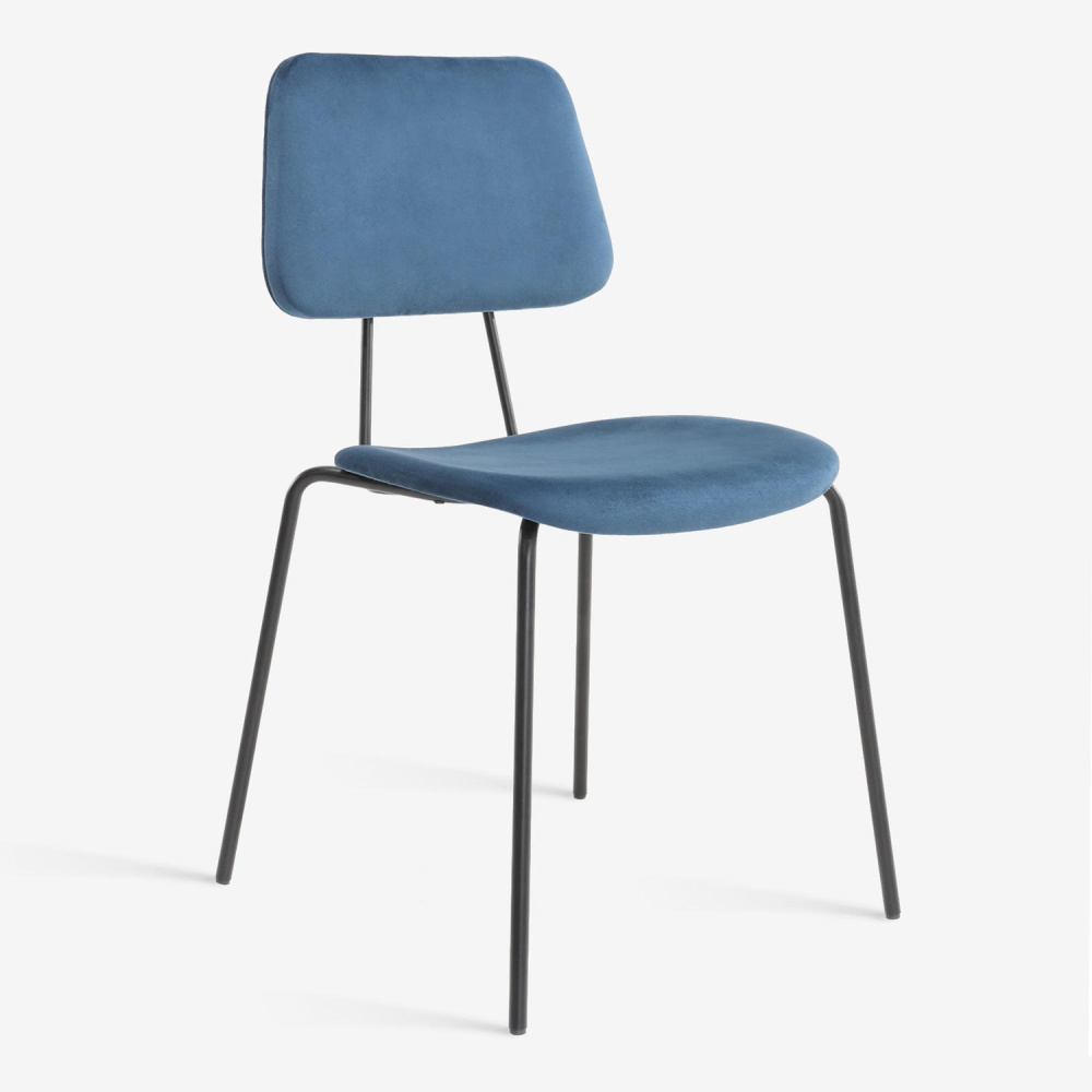 Wyściełane krzesło ARIANNA - krzesło do jadalni z metalową podstawą i wyściełanym siedziskiem