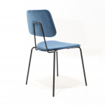 Wyściełane krzesło ARIANNA - krzesło do jadalni z metalową podstawą i wyściełanym siedziskiem