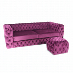 CANAPE' CHESTERFIELD CARRE' 