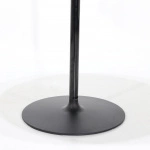 TEODORO table black lacquered - round dining table in aluminum and wooden top