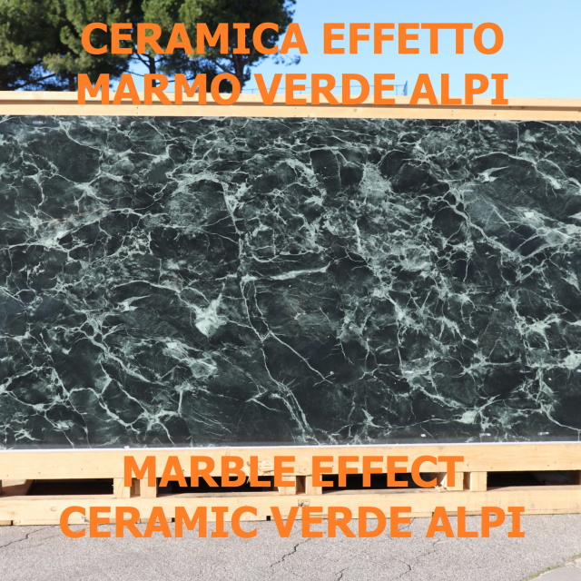 Verde Alpi marble effect ceramic - Verde Alpi