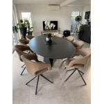 DIAMOND OVAL TABLE WITH CERAMIC TOP