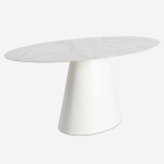 BEATRICE OUTDOOR TABLE ROUND OR OVAL TABLE WITH CERAMIC TOP