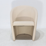 MEETING ARMCHAIR in cream-colored leather