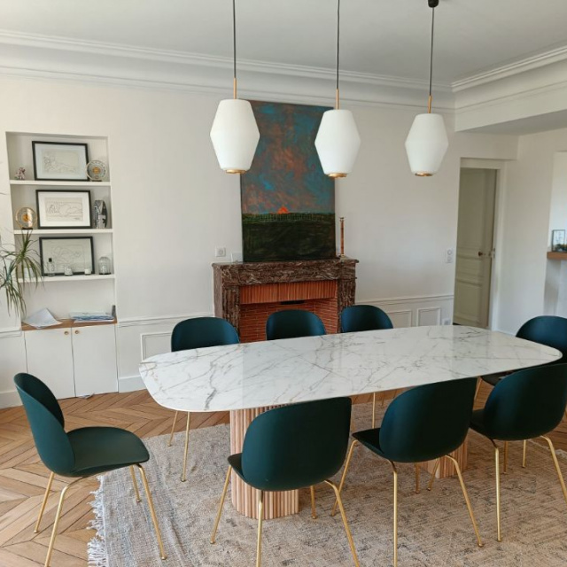 GUBI tavolo ellittico DINING TABLE (Frassino nero - Legno