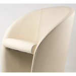 MEETING ARMCHAIR in cream-colored leather