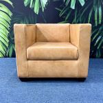 P2.4 ARMCHAIR - WITH ANTIQUE ANILINE LEATHER COVERING