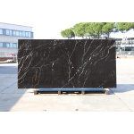 Ceramic slab with Black Marquinia marble effect