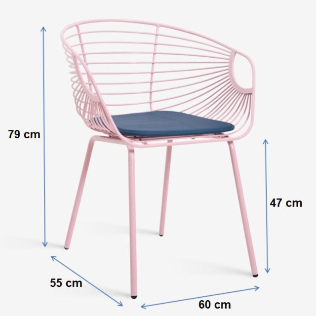 Sedia Living in Metallo Bianco e Legno di Faggio Made in Italy