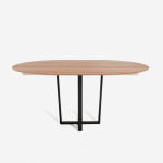 KROSS ROUND OR OVAL EXTENSIBLE VENEERED TABLE