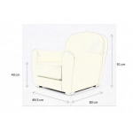 Luksusowy fotel w klasycznym stylu z obiciem ze skóry antycznej fotel