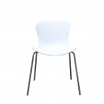 Krzesło PORZIA - krzesło do jadalni z polipropylenu i stalowych nóg