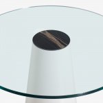BEATRICE SIDE TABLE WITH GLASS TOP
