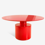 ROUND ENERGY TABLE IN COLORED GLASS