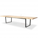 ENNIO TABLE IN STEEL AND SOLID WOOD
