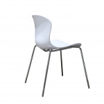 PORZIA chair - polypropylene dining chair and steel legs