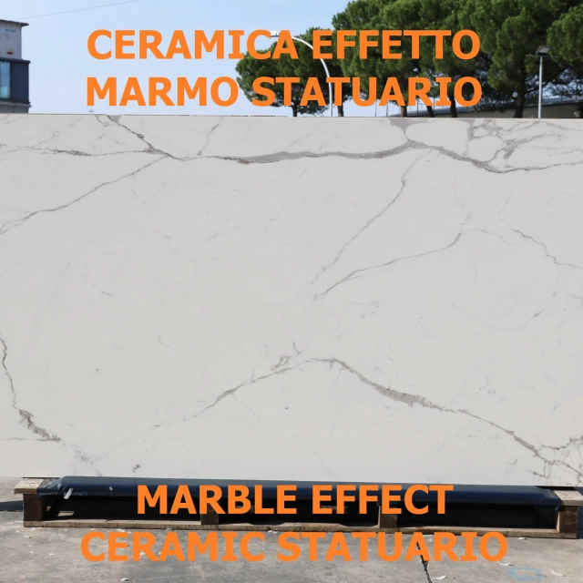 Keramik mit Statuario-Marmoreffekt - Statuario