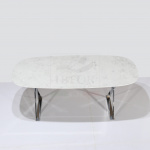 BARREL TABLE IN MARBLE