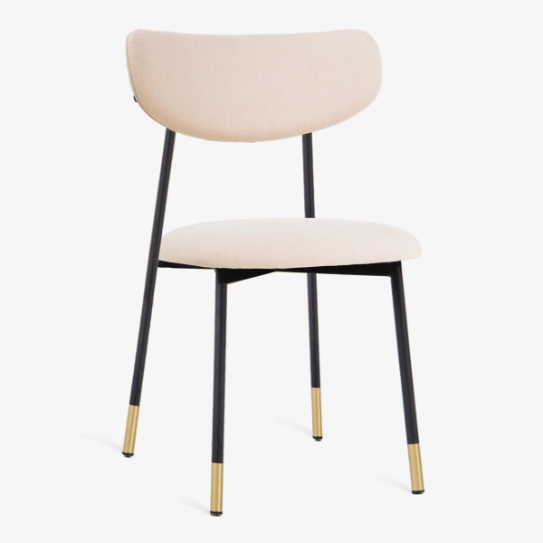 SEDIA MARELLA CON PIEDINI IN OTTONE
