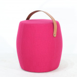 POUF BAG WITH LEATHER BELT