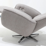 GRAMMY RECLINING ARMCHAIR WITH GREY COTTON LINING