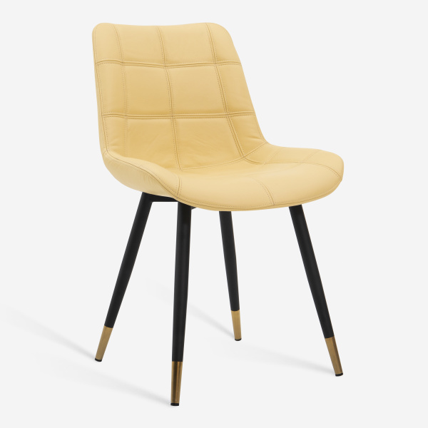 QUILTED ELETTRA CHAIR IN LEATHER