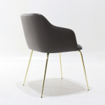 GEMMA CHAIR WITH ARMRESTS-METAL LEGS