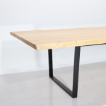 ENNIO TABLE IN STEEL AND SOLID WOOD