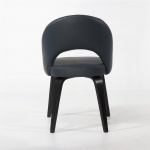 ESSE chair in bordeaux Smerigliato leather with dark wenge wood legs