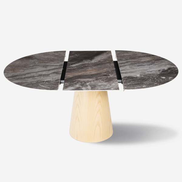 BEATRICE EXTENDABLE TABLE WITH VENEERED BASE
