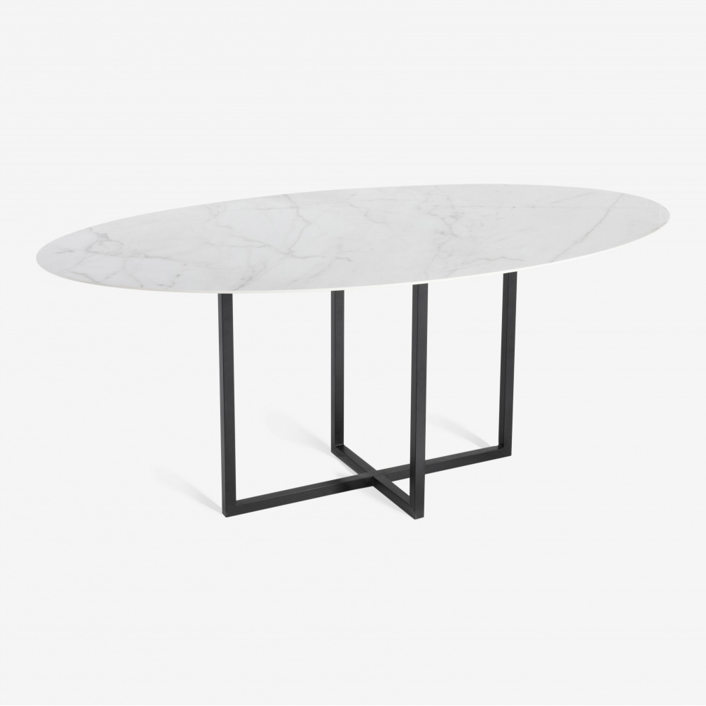 KROSS ROUND OR OVAL CERAMIC TABLE