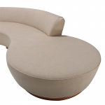 SERPENTINE SOFA WITH WOODEN BASE
