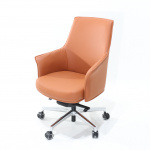AERON OFFICE chair with orange leather upholstery
