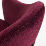 ESSETTI VELVET CHAIR WITH ARMRESTS, METAL LEGS AND BRASS CAPS