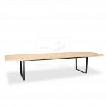 Stół ENNIO ze stali i litego drewna