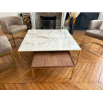 AMALIA COFFEE TABLE WITH WOODEN TOP