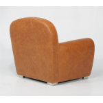 Luksusowy fotel w klasycznym stylu z obiciem ze skóry antycznej