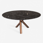 INTRECCIO ROUND OR OVAL TABLE WITH CERAMIC TOP