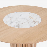 MILLERIGHE TABLE WITH WOOD AND CERAMIC TOP