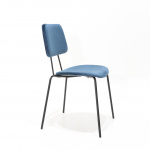 Padded ARIANNA chair - dining chair with metal base and padded seat