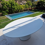 BEATRICE OUTDOORROUND OR OVAL TABLE IN LIQUID LAMINATE